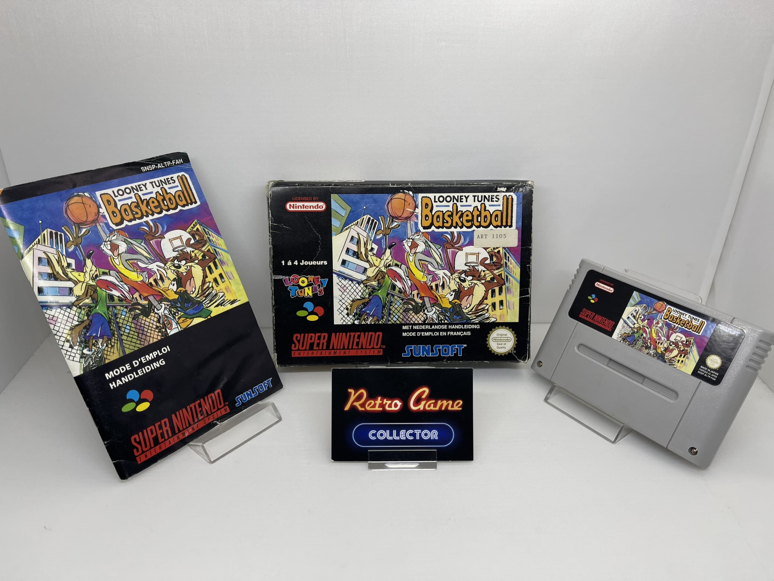 SNES Nintendo Looney Tunes Basketball (CIB) rare PAL FAH Retro Game