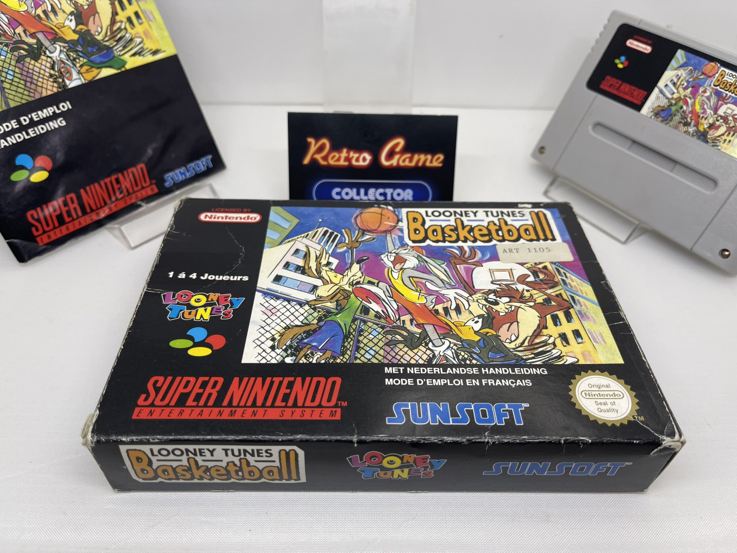 SNES Nintendo Looney Tunes Basketball (CIB) rare PAL FAH Retro Game