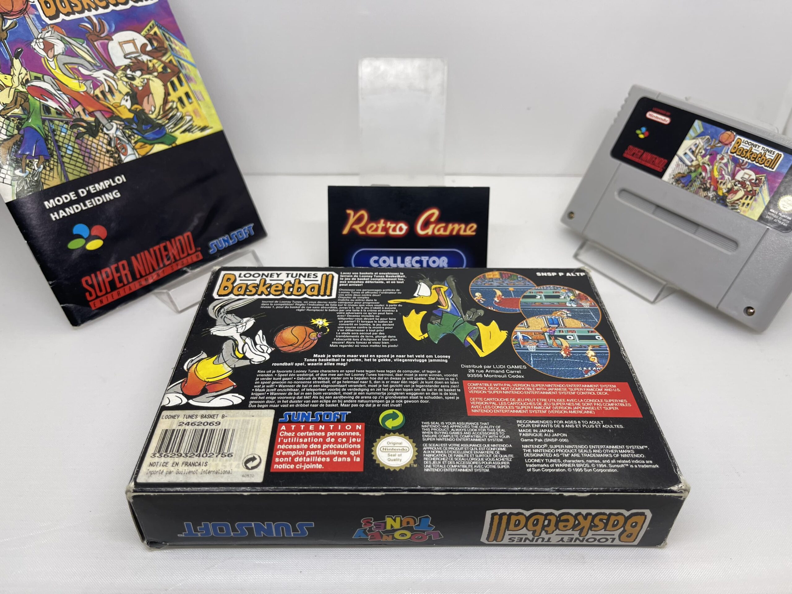 SNES Nintendo Looney Tunes Basketball (CIB) rare PAL FAH Retro Game