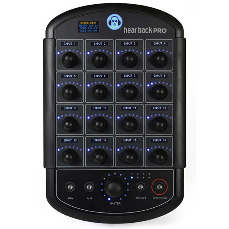 Hear Technologies - HearBack PRO Mixer con PRO Digital Overlay - Retro Knob