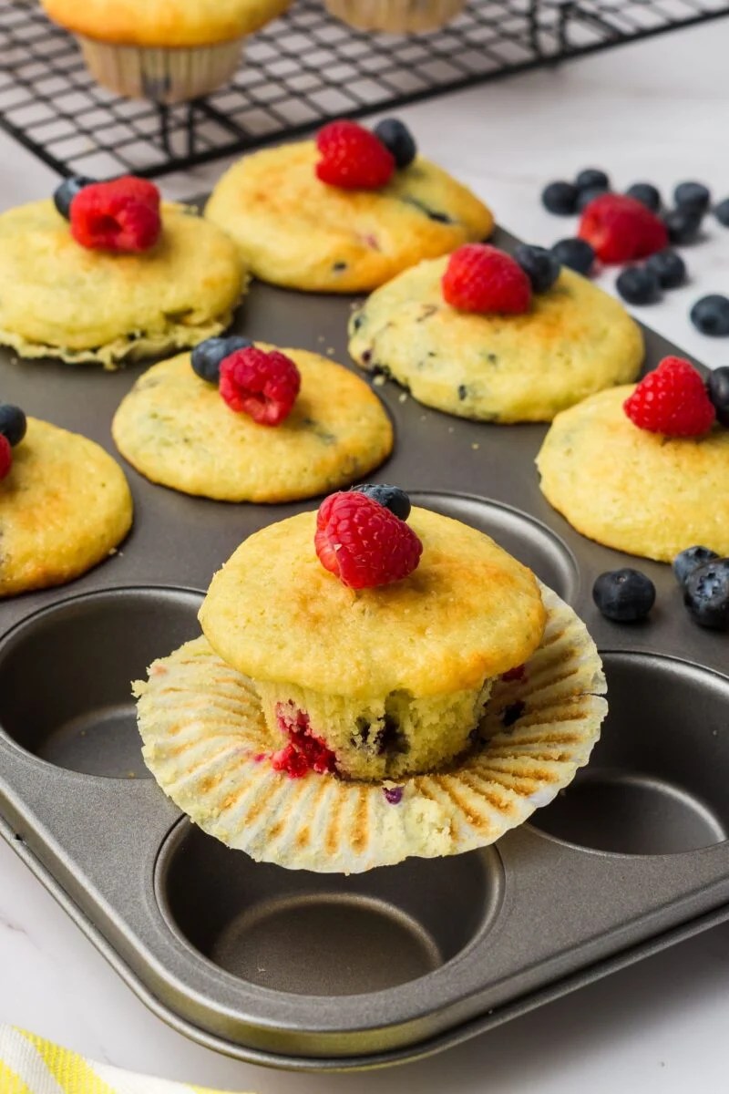 Berry Pancake Mix Muffins Retro Potluck
