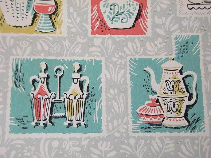 Vintage wallpaper for your 50s kitchen and bath another source