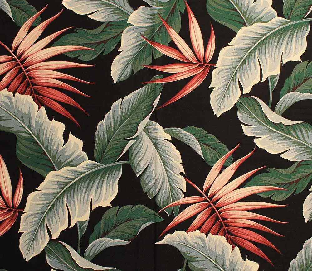 11 tropical leaf print barkcloth fabrics in 31 colorways Retro Renovation