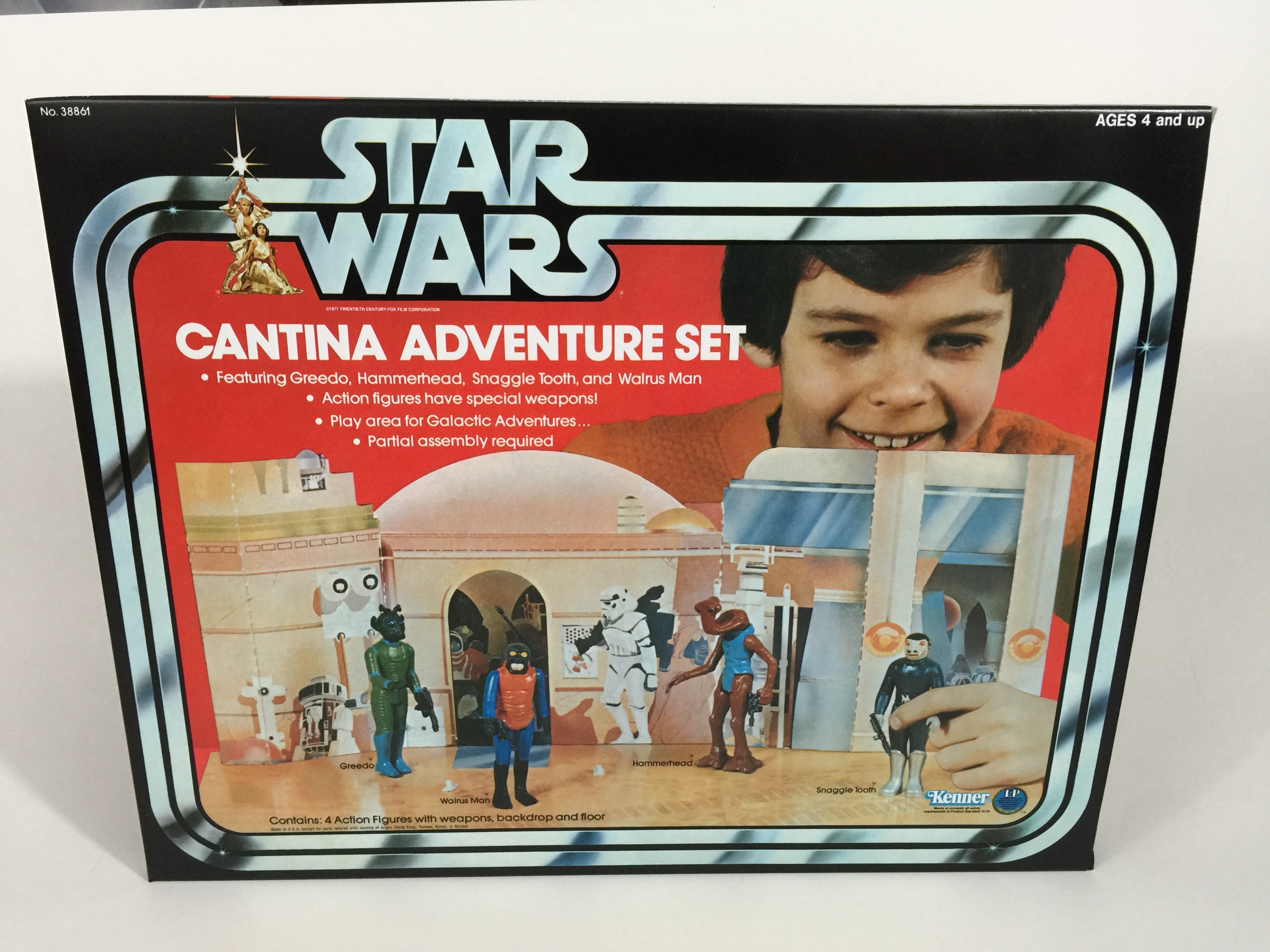 Star Wars Cantina Adventure playset box and inserts by Kenner Retro