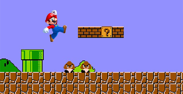 Mario Hits Bricks with His Fist, Not His Head Retrovolve