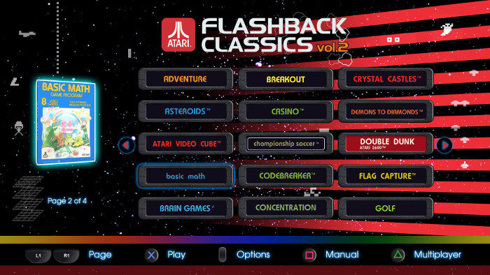 Atari Flashback Classics Vol. 2 for PS4 and Xbox One Complete List of
