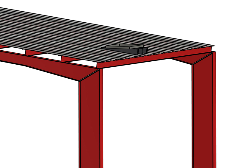 Roof Curb Pitched Rail Equipment Platform