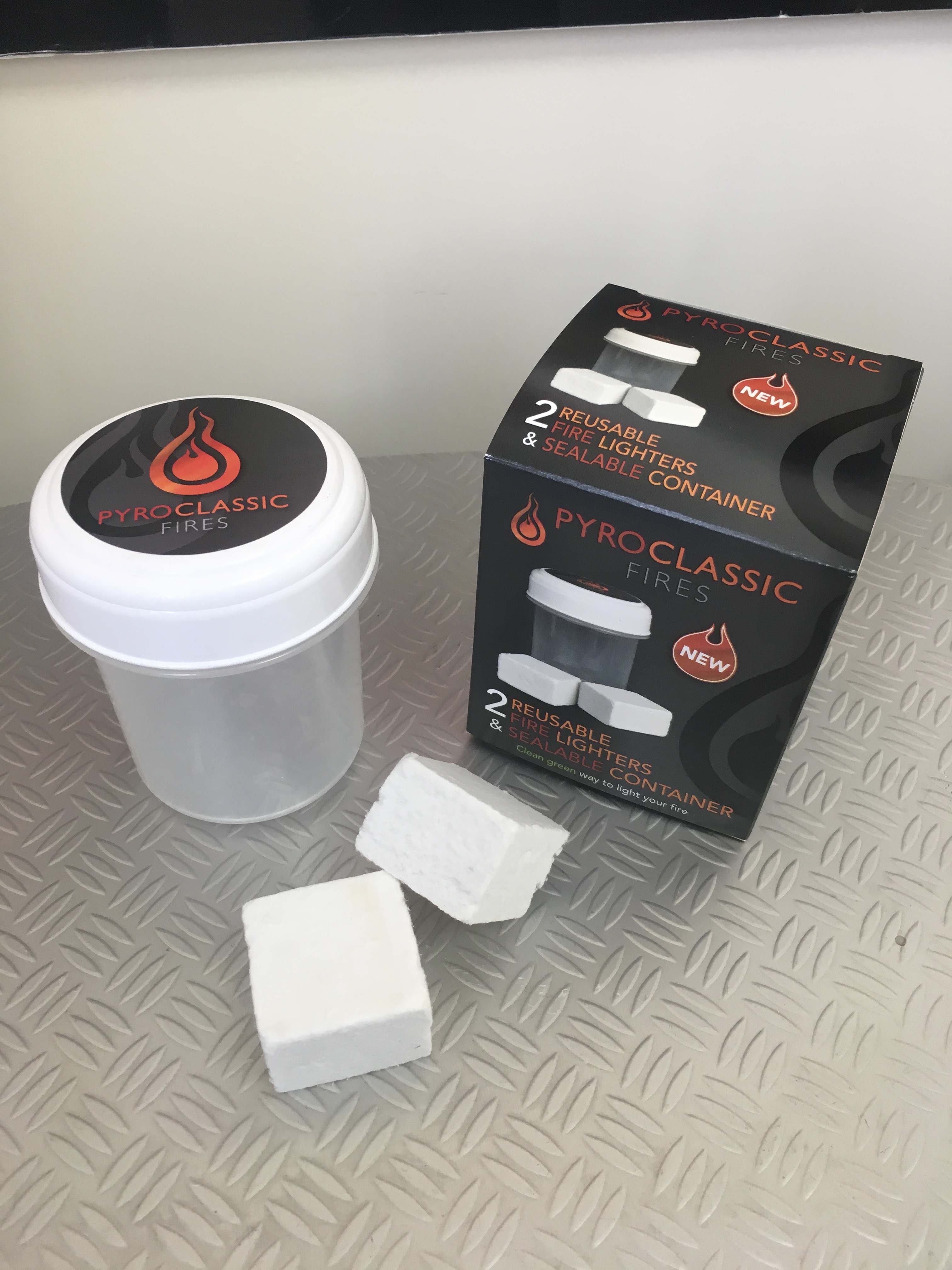 Reusable Fire Lighter (Twin Pack) With Container Reusable Fire Lighters