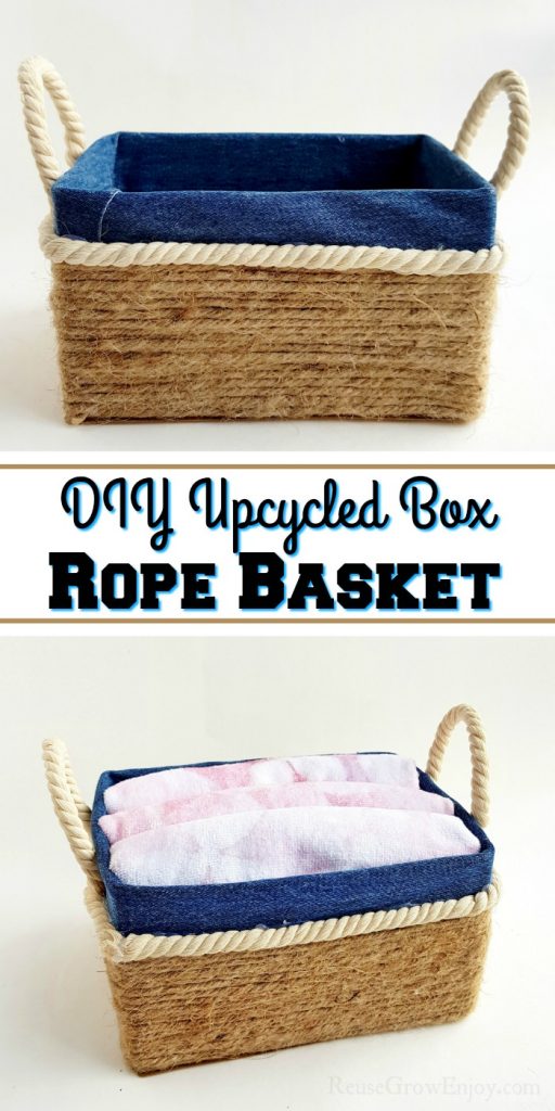 Upcycled Box Rope Basket Cute Farm Style Look For Less! Reuse Grow