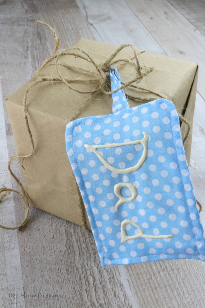 Fabric Gift Tags Sewing Tutorial Reuse Grow Enjoy