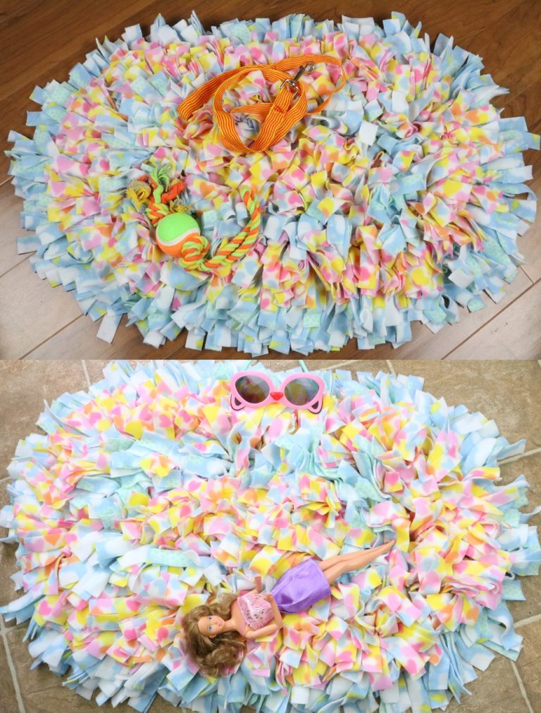 DIY Dog Snuffle Mat or Kids Rug (Dollar Tree Craft)