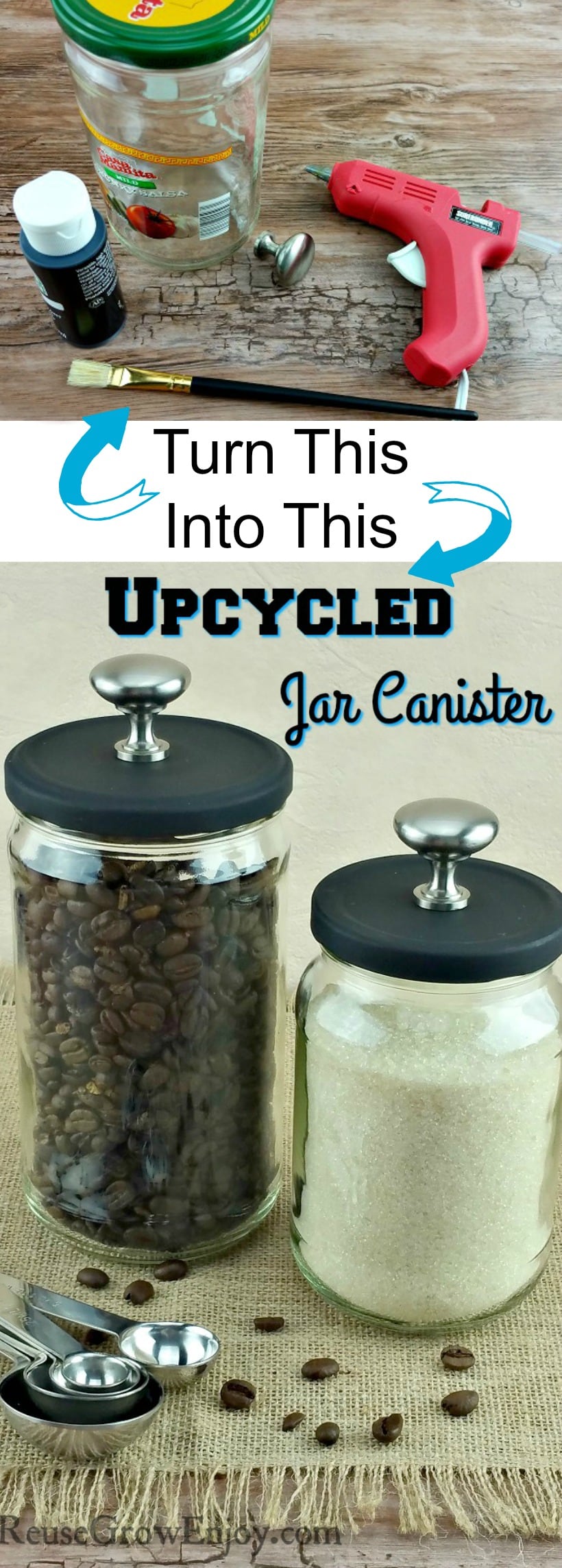 Upcycled Jar Canister Reuse Grow Enjoy