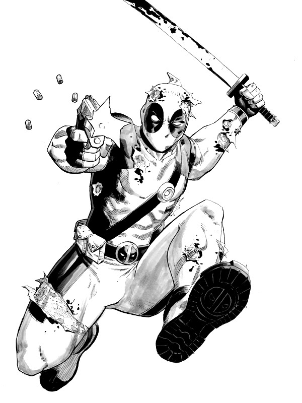 Coloriage Deadpool 21 supers dessins à imprimer gratuitement