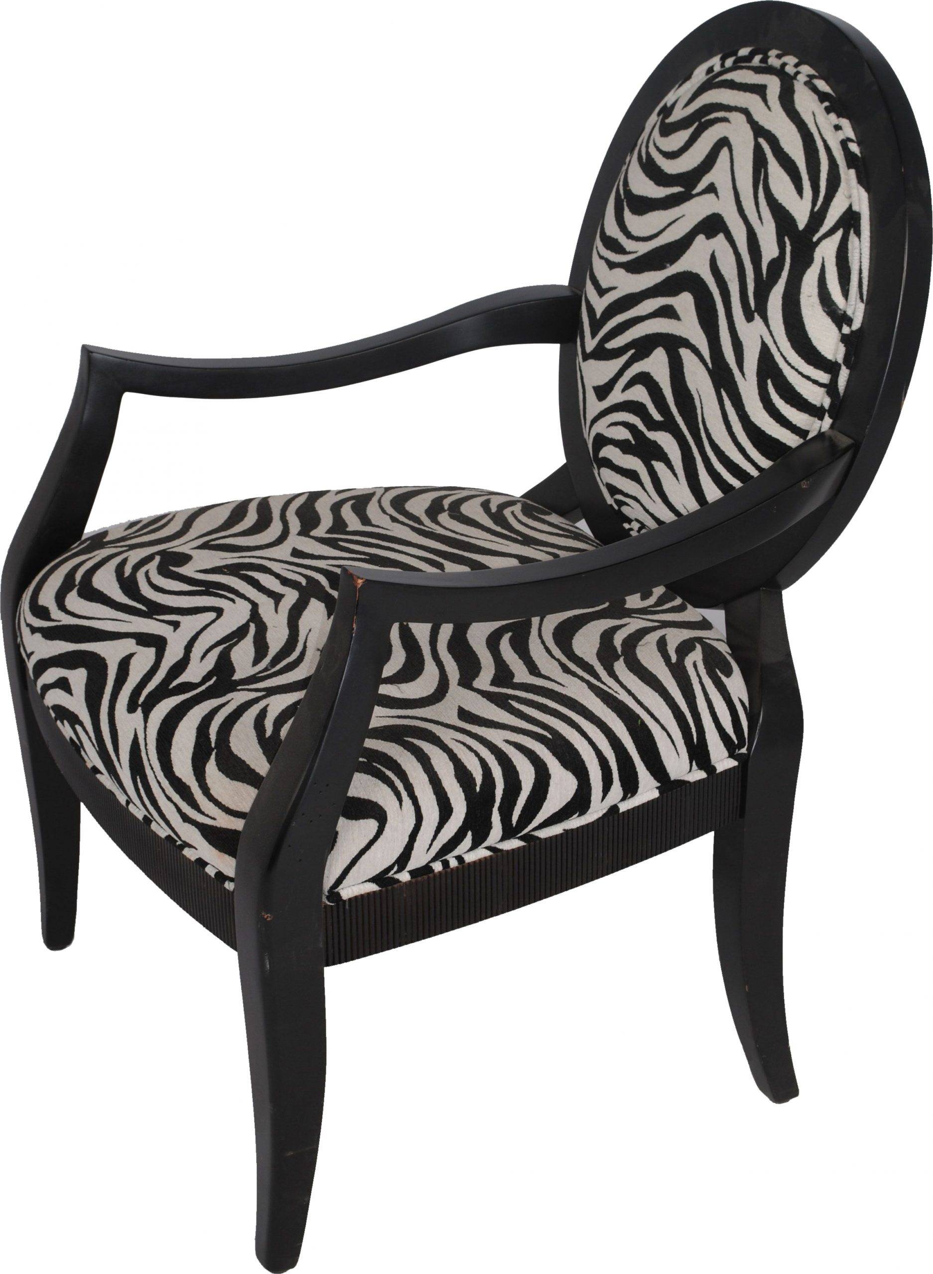 Black Zebra Arm Chair Design with Revolution