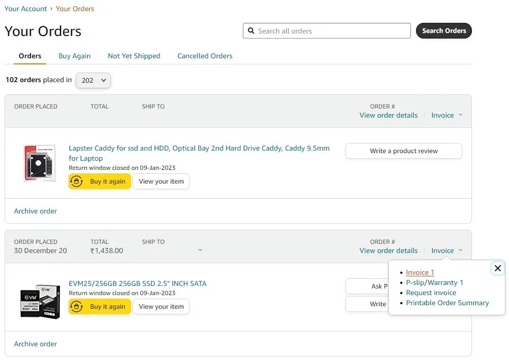 How to Download Amazon Invoice from app or website » Reveal That