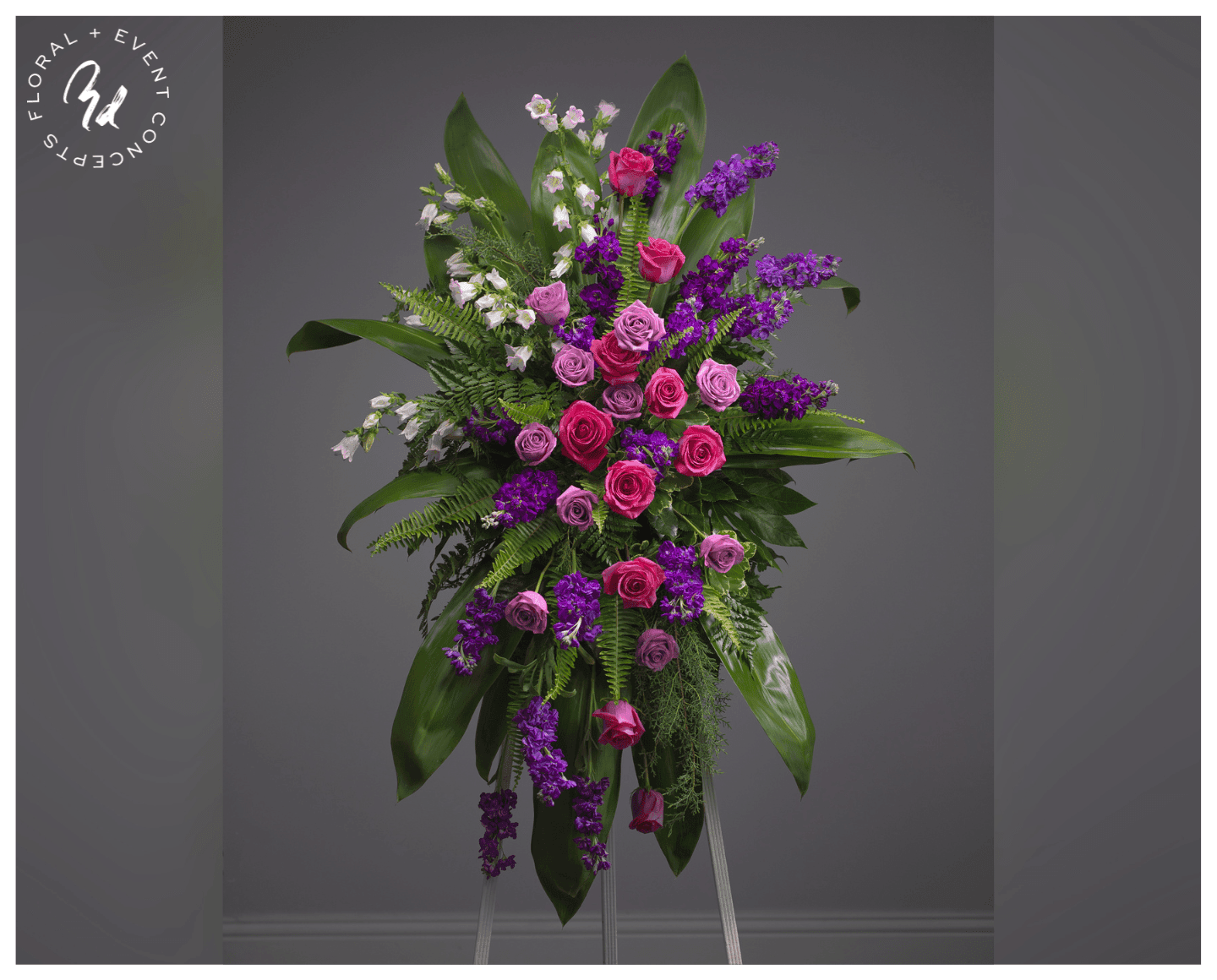 With All Our Love Standing Spray Funeral Flowers Fernandina Beach