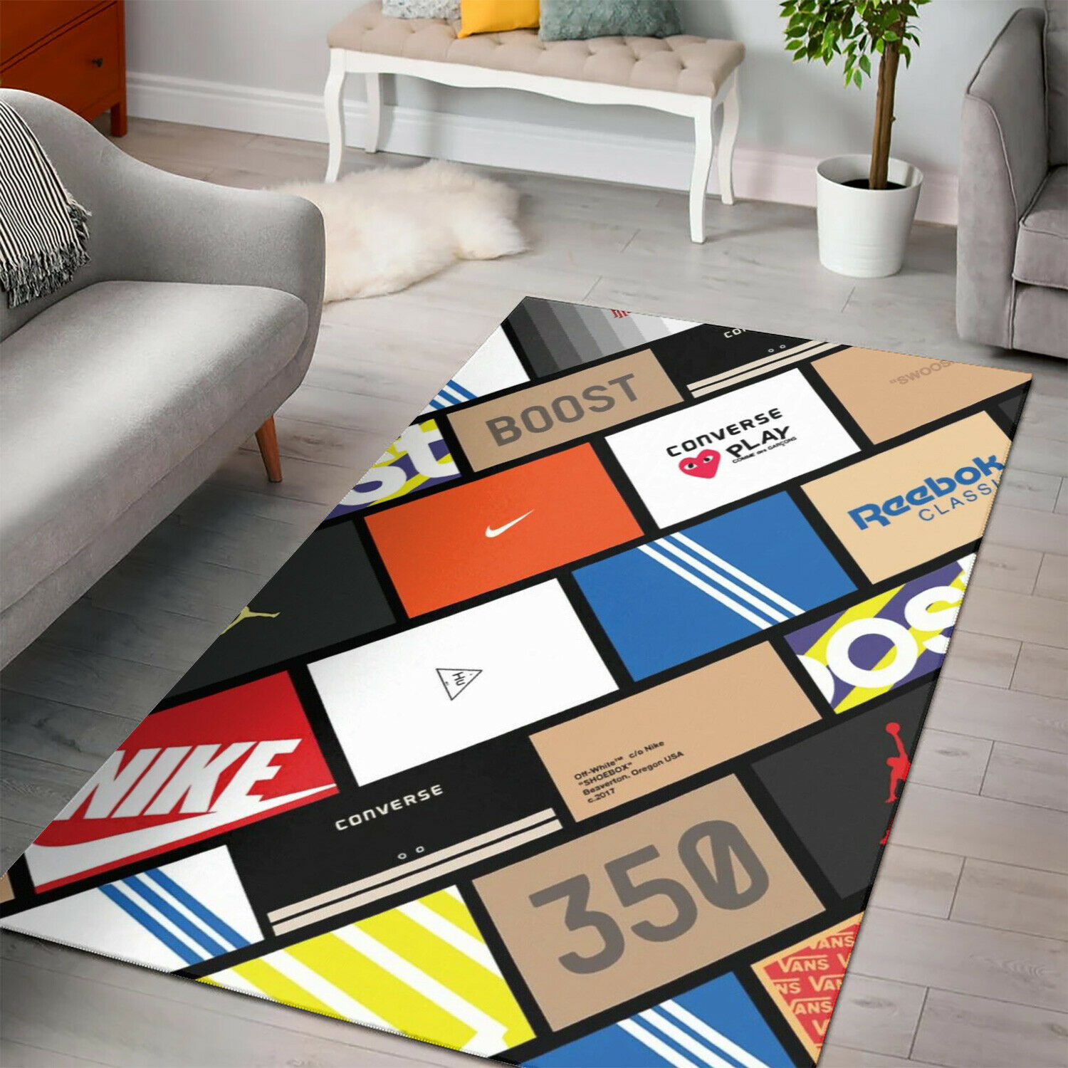 Sneaker Box Rug For Living Room Home Decor REVER LAVIE