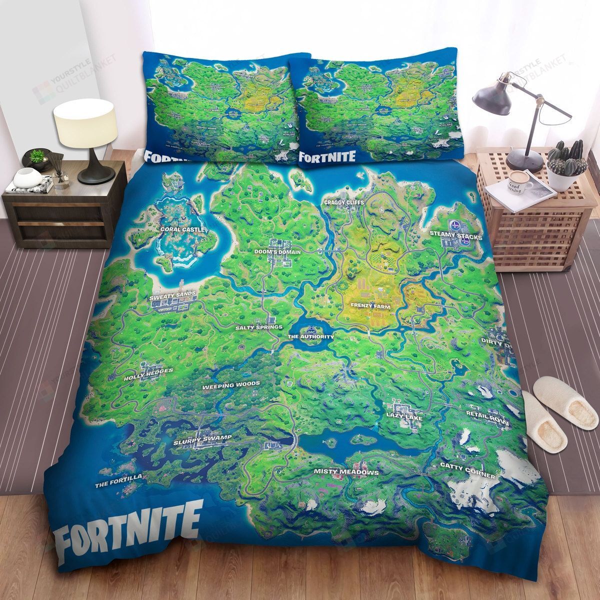 Best Fornite Map Bedding Set Twin REVER LAVIE