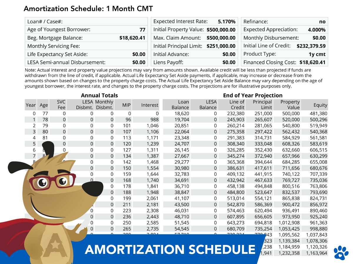 Understanding the Reverse Mortgage Amortization Schedule