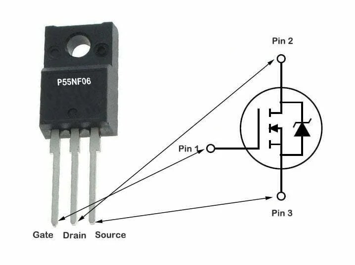 P55NF06 MOSFET Pinout, Specification, Operating, Pros and Cons PCB HERO