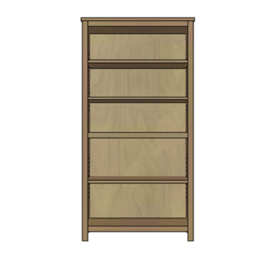 Exeter Bookcase 30X60 Revolution Furnishings