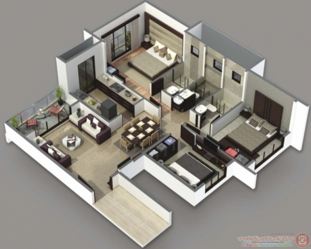 3 Bedroom Home Design Plans Stunning 3 Bedroom مجلة توب ماكس تكنولوجي