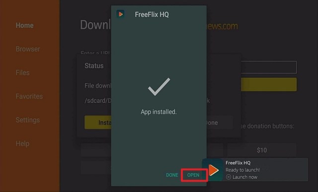 Step 14 Install Free Flix HQ on firestick