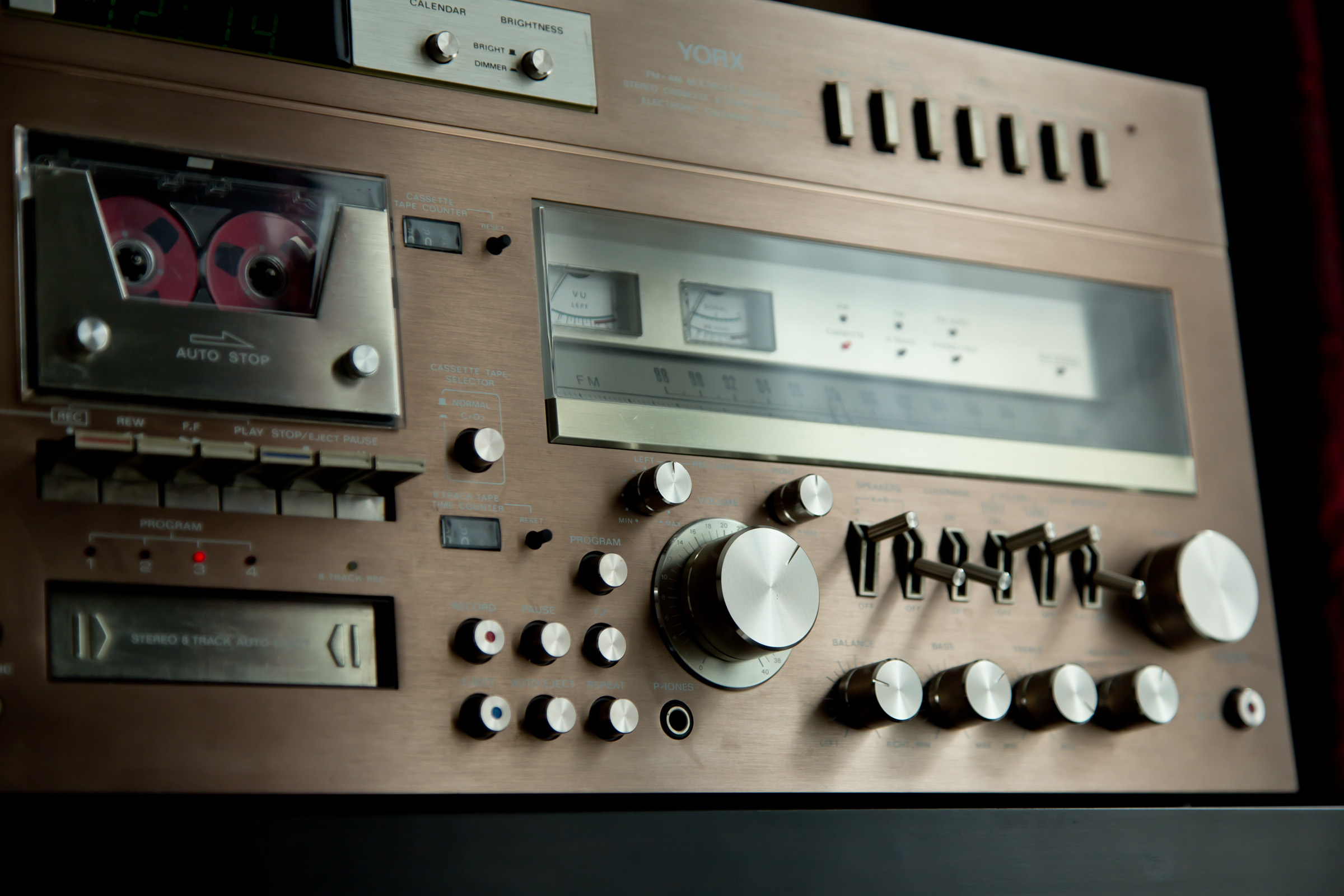 YORX Vintage Stereo System with Speakers and 8track recorder REVINTAGES