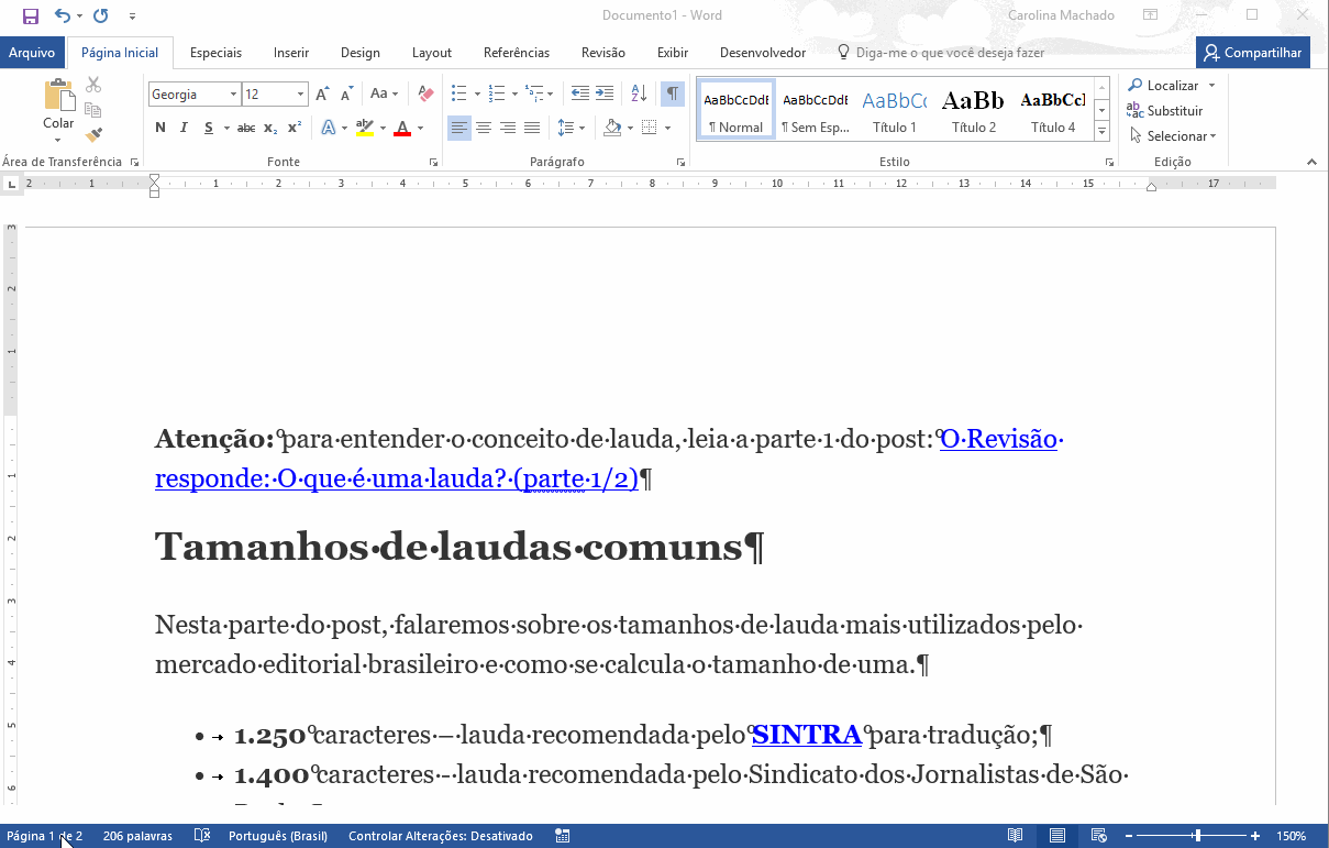 O que é lauda? Aprenda a calcular o número de laudas em um documento