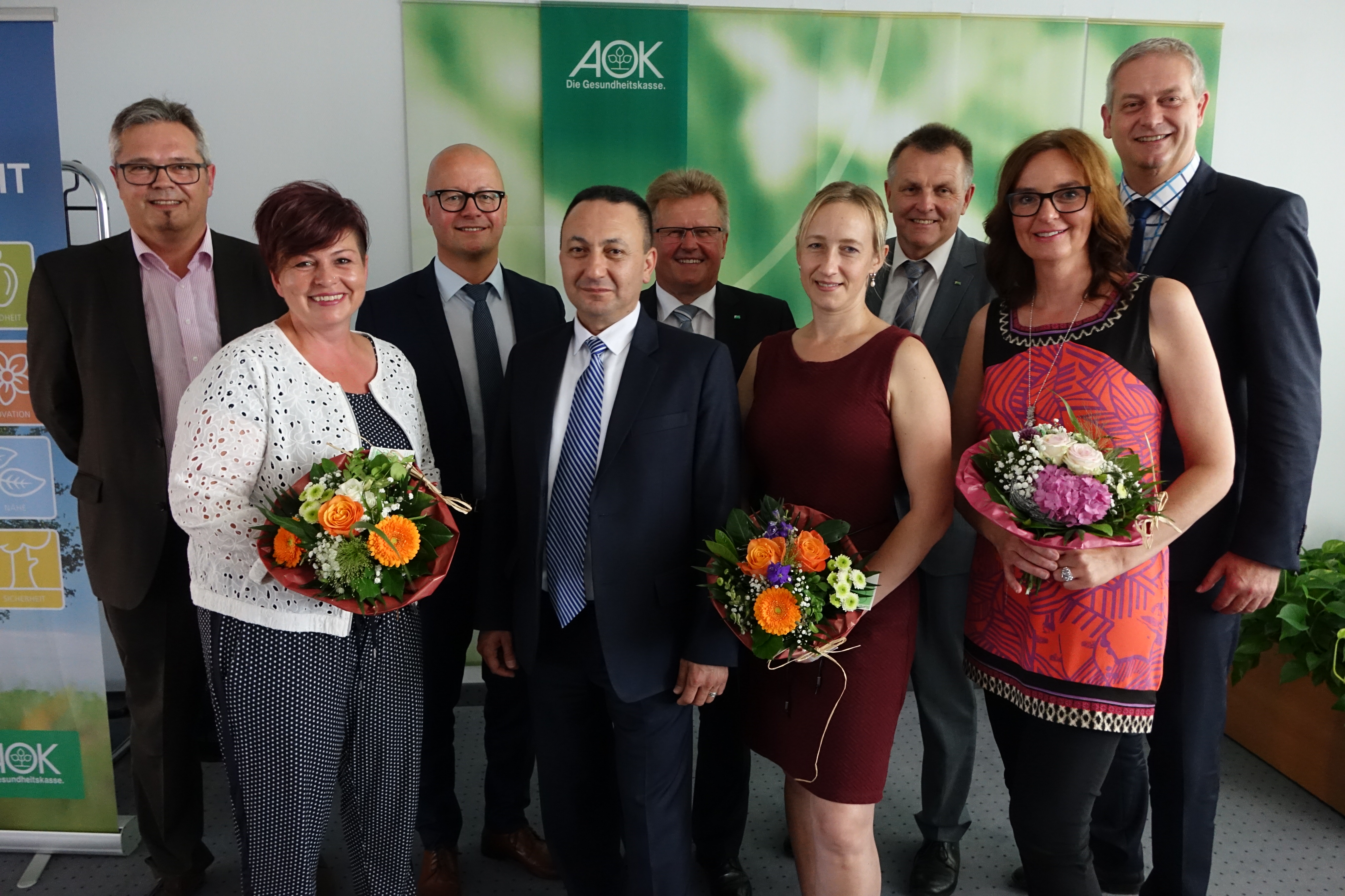 Fünf mal 25Jähriges und zweimal 40Jähriges Betriebsjubiläum bei der AOK