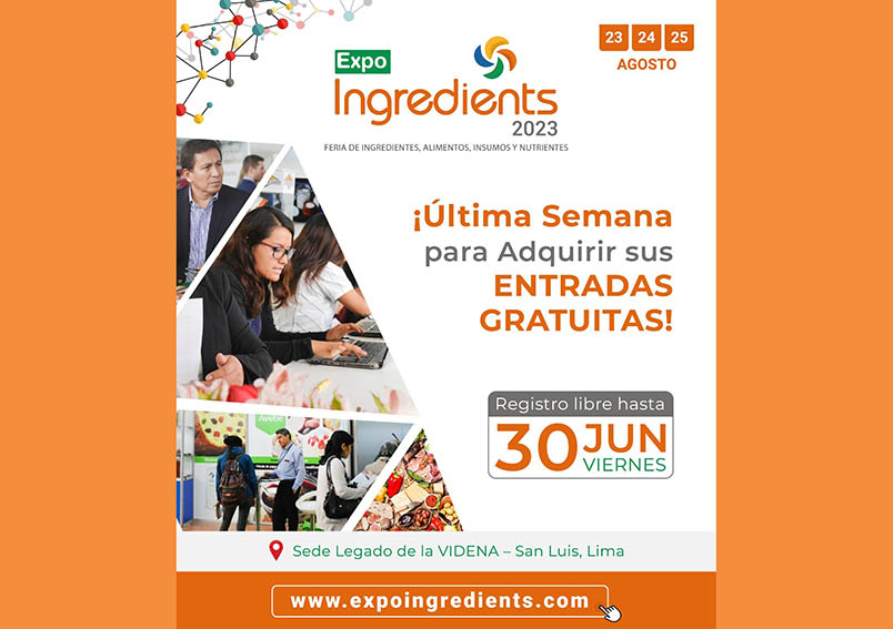 Última semana para acceder a las entradas gratis para Expo Ingredients
