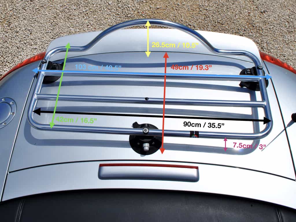 RevoRack Luggage Rack Specifcations & Dimensions