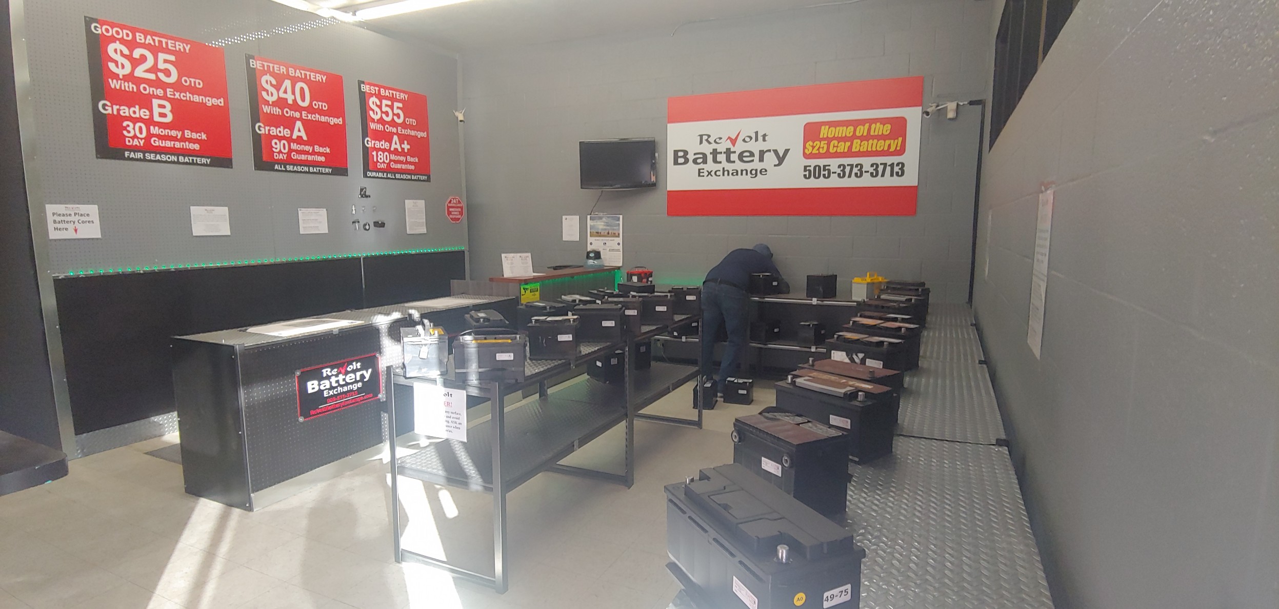 New ReVolt Battery Exchange used battery store in Albuquerque New