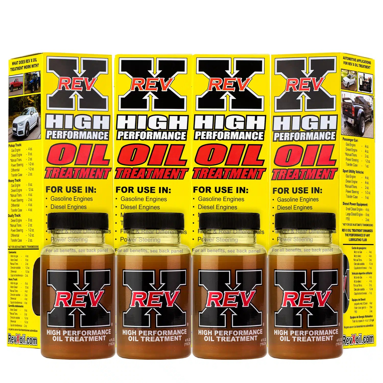 REV X High Performance Oil Treatment 4 fl. oz. (4) 4 Pack