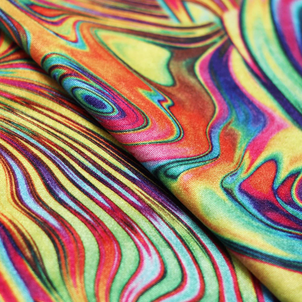Paint Swirl colorful poly spandex fabric Rex Fabrics