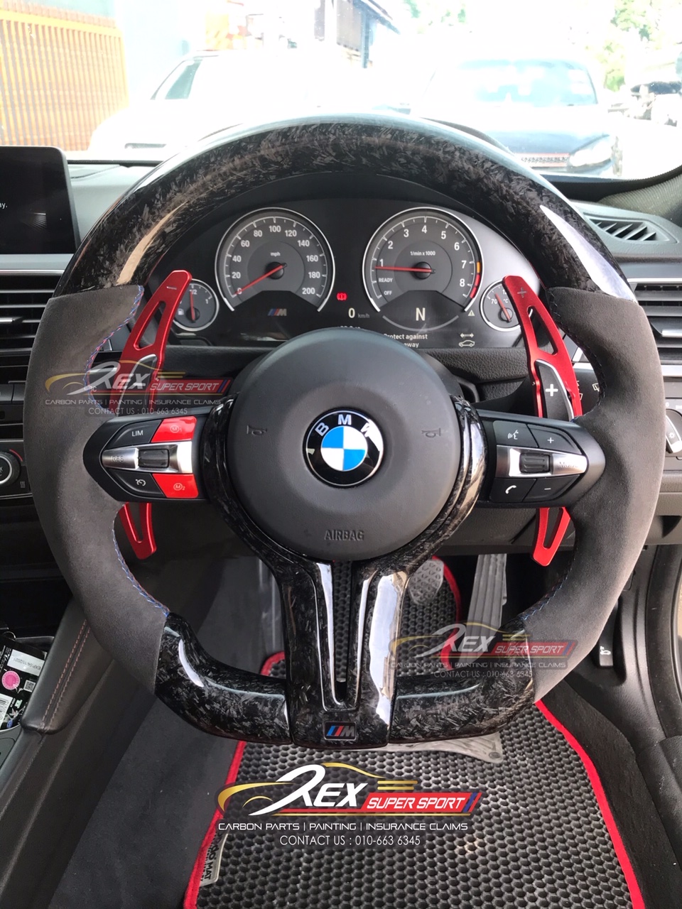 Carbon Fiber M4 F80 Steering Wheel Full Set Rexsupersport