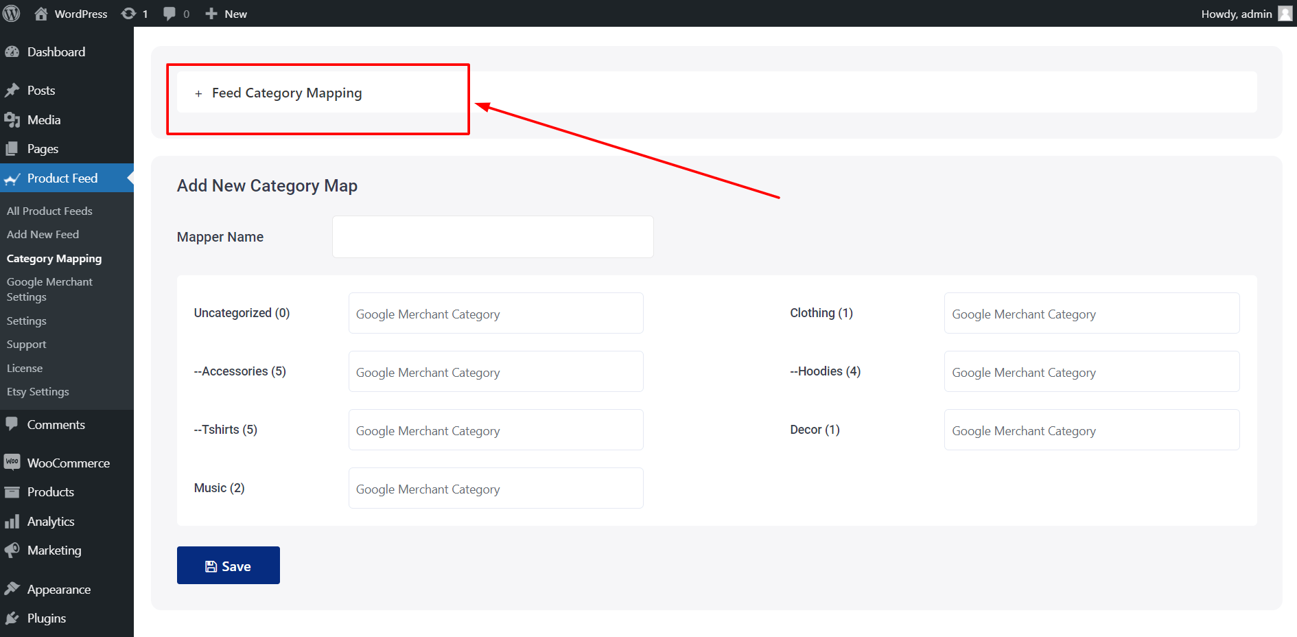 How To Use Category Mapping For Google Product Category » RexTheme