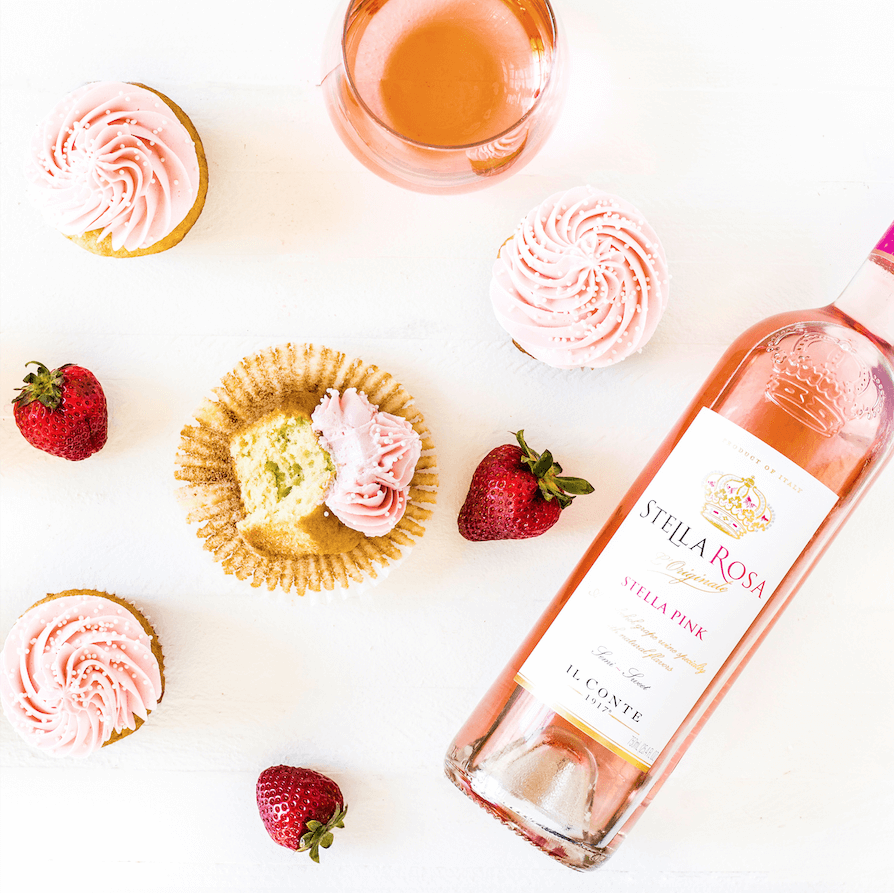 🥇Receta Rey Vino Blanco Strawberry Moscato Cupcake Rey Vino Blanco