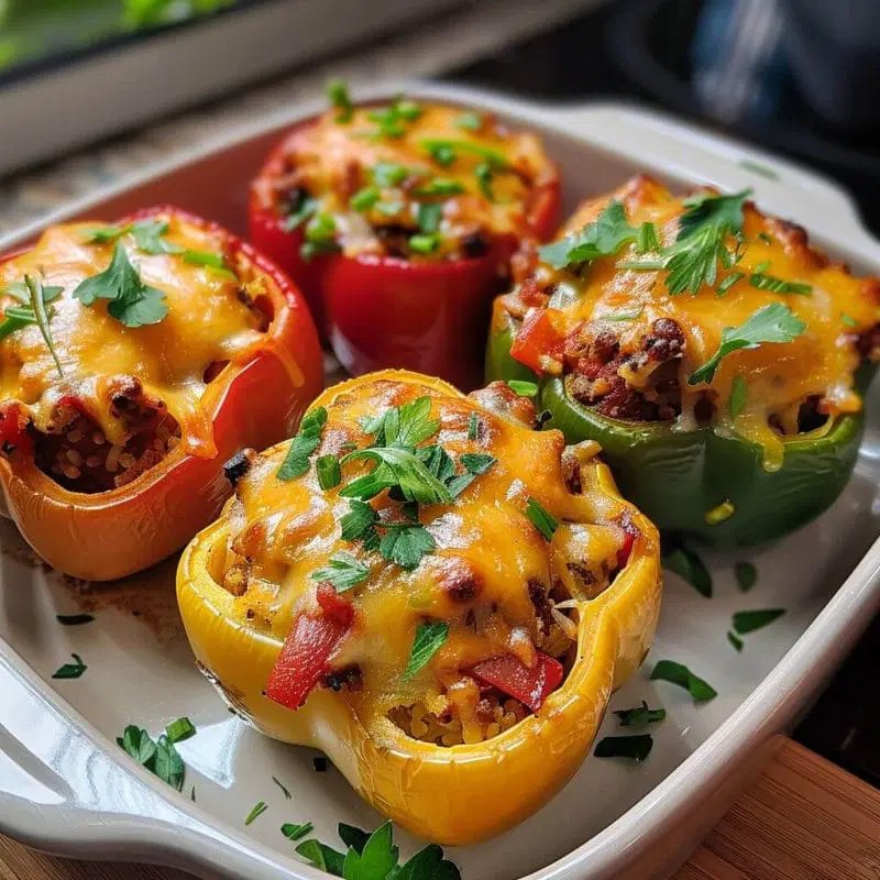 Homestyle Stuffed Bell Peppers Einfache Rezepte