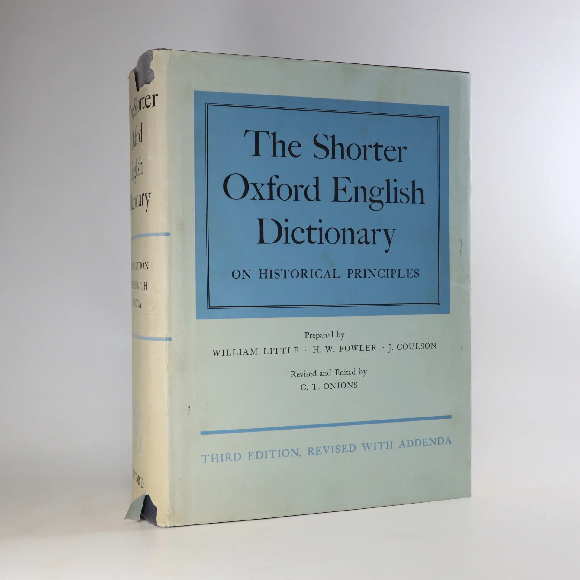 The Shorter Oxford English Dictionary on Historical Principles