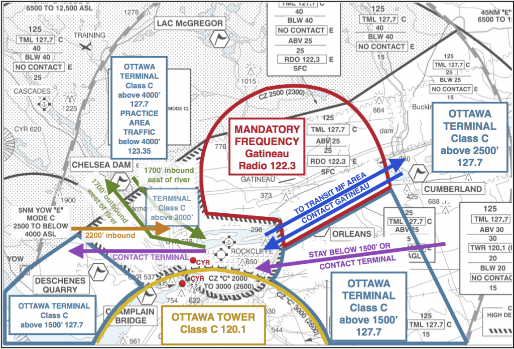Routes To and From Rockcliffe Airport Rockcliffe Flying Club