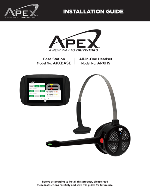 APEX Support Documents R.F. Technologies, Inc.