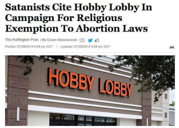 Satanists Cite Hobby Lobby Decision, Religious Discrimination, Religious Freedom Restoration Act, RFRA, Marci Hamilton, Marci A. Hamilton, Cardozo Law, Civil Rights