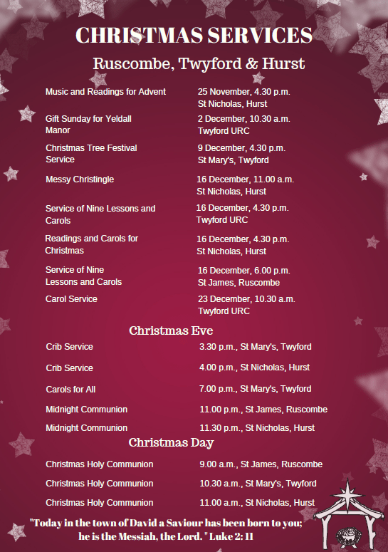 Carol service at URC Twyford RG10 Marketing