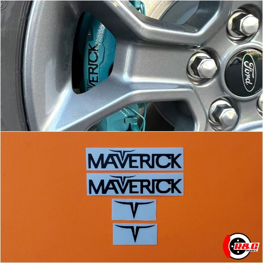 Ford Maverick Brake Caliper Decals Stickers set of 4 (Black) R&G