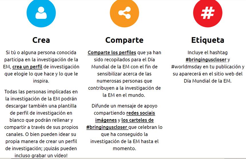 Día Mundial de la Esclerosis Múltiple. bringinguscloser y WorldMSDay