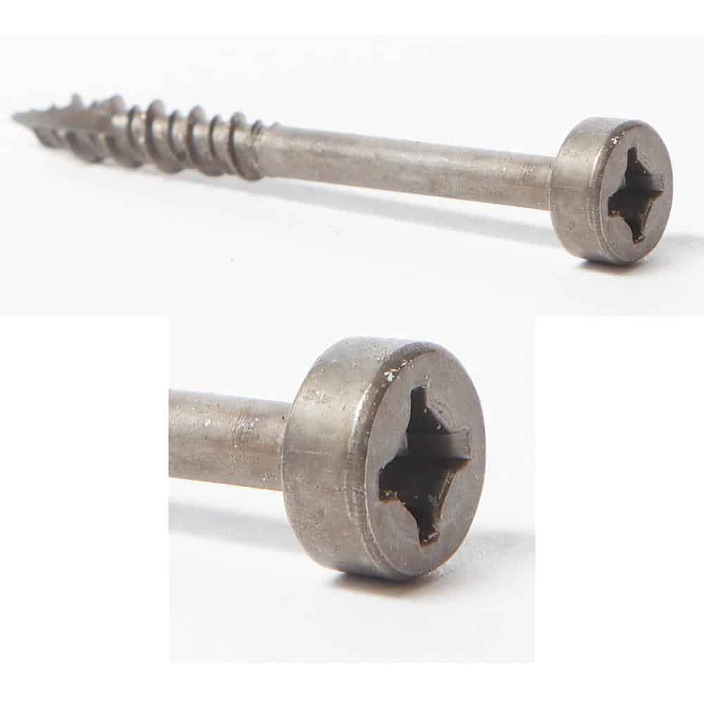 6 X 11/2'' FACE FRAME SCREW PLAIN FINISH 2 SQUARE DRIVE WITH 7 HEAD 2/3 THREADS TYPE 17 TIP