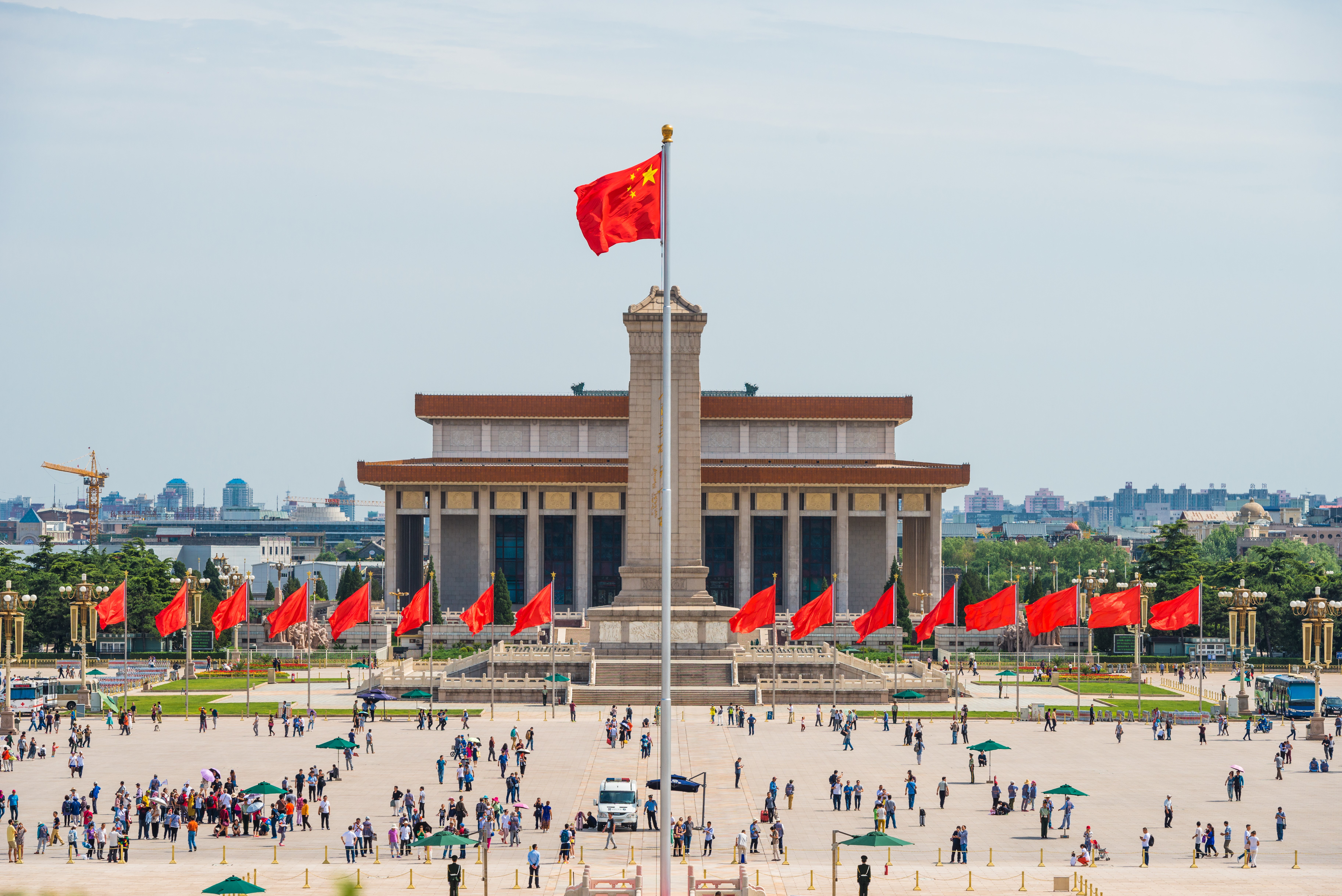 Tiananmen Square, one of the world's largest city square, China