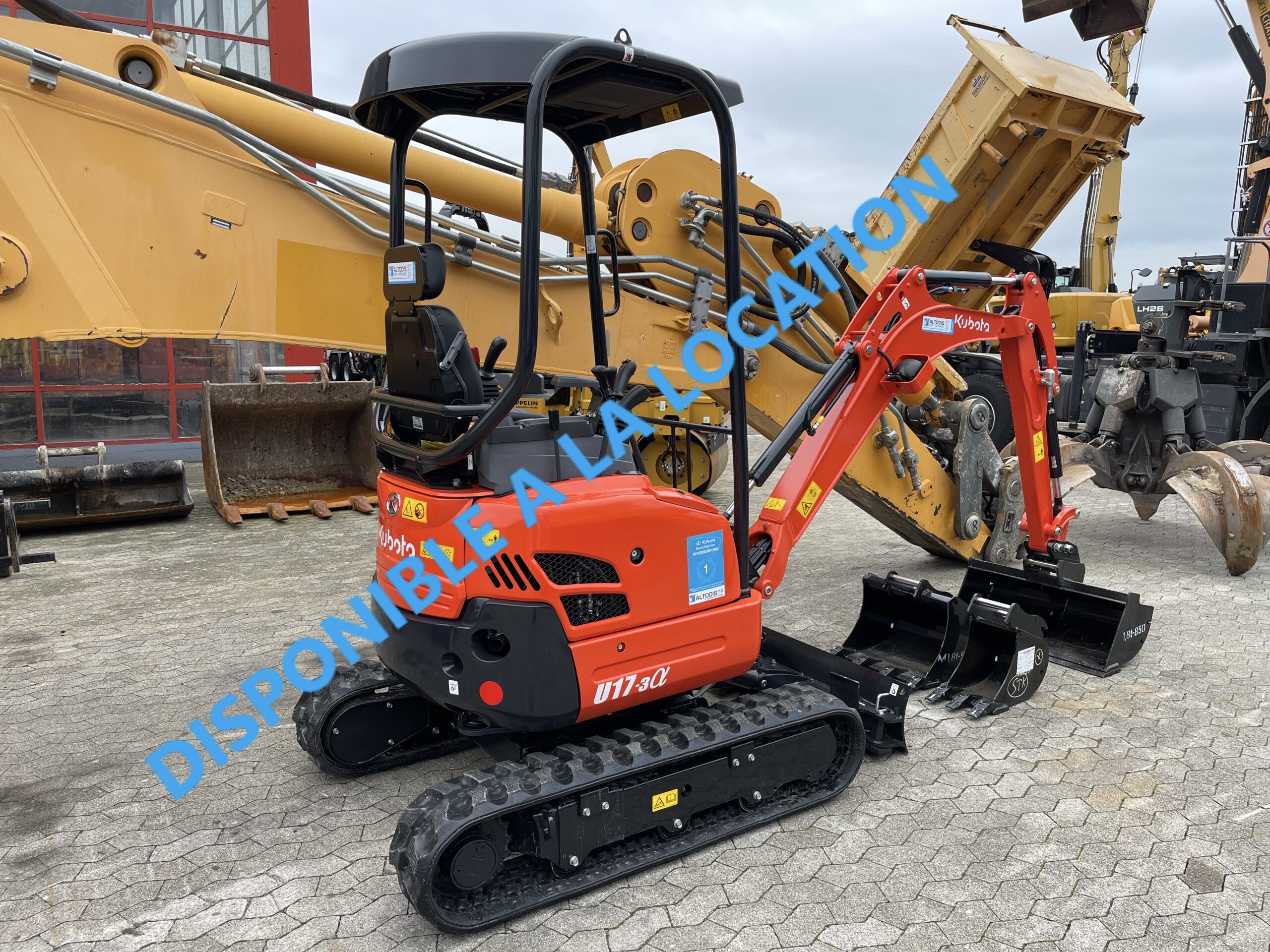 Minipelle KUBOTA U173 MNP017 Rhin matériel