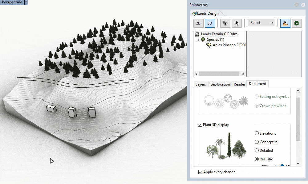 Lands Design Landscape Design with Rhino